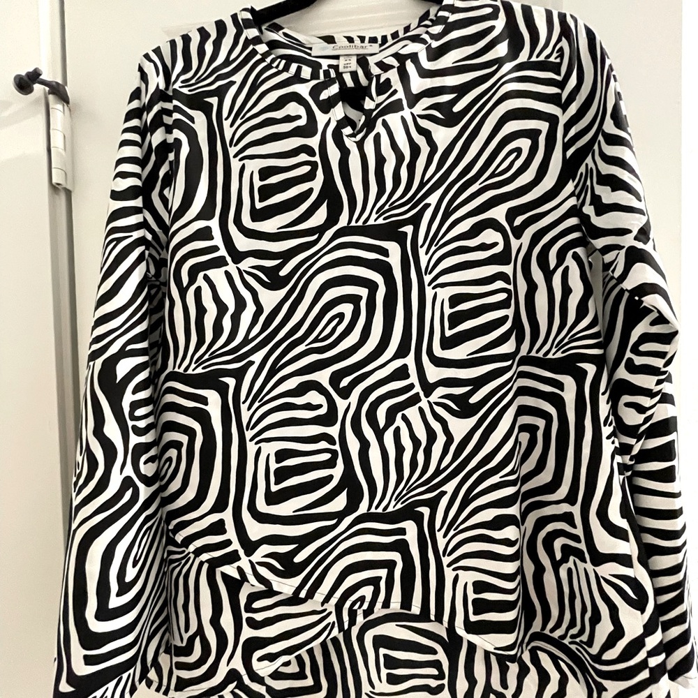Coolibar Santa Barbara Tunic Zebra Print UPF 50+ Top